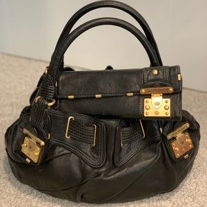 Juicy Couture Black Leather Handbag + wallet